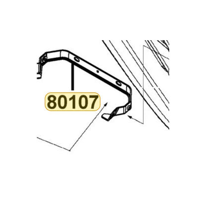 KYMCO Rear Fender Stay 80107-LDC8-E10, part location on the factory exploded-view diagram