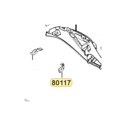 KYMCO Stay.l.side Rear Fender 80117-LEA2-900, part location on the factory exploded-view diagram