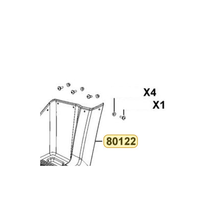 KYMCO Footwell Left (Black) 80122-AGA1-M00-N1R, part location on the factory exploded-view diagram