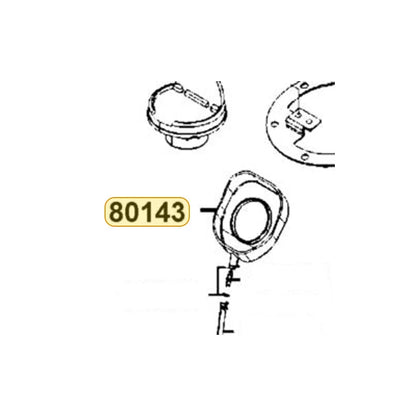 KYMCO Fuel Cap Rubber 80143-LGC6-E00, part location on the factory exploded-view diagram