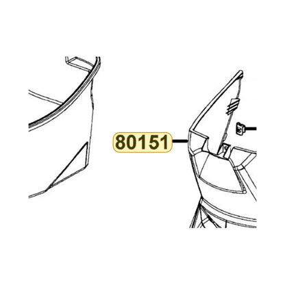 KYMCO Center Cover 80151-LCB9-C10-N1R, part location on the factory exploded-view diagram