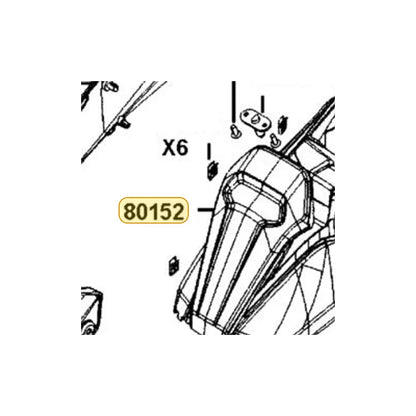 KYMCO Lidfuel Cap Maint 80152-AKB8-E00-N1P, part location on the factory exploded-view diagram