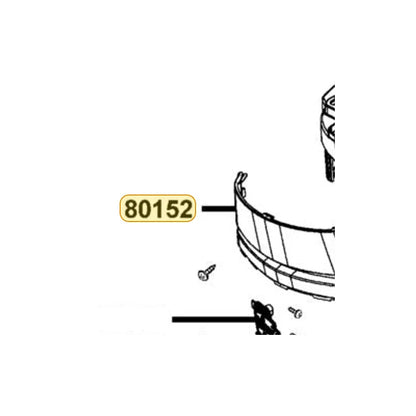KYMCO Center Low Cover 80152-LGR5-E10-R9P, part location on the factory exploded-view diagram