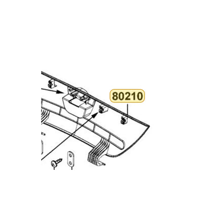 KYMCO Tail Gate Cover Lid 80210-AEE9-E00-GWR, part location on the factory exploded-view diagram
