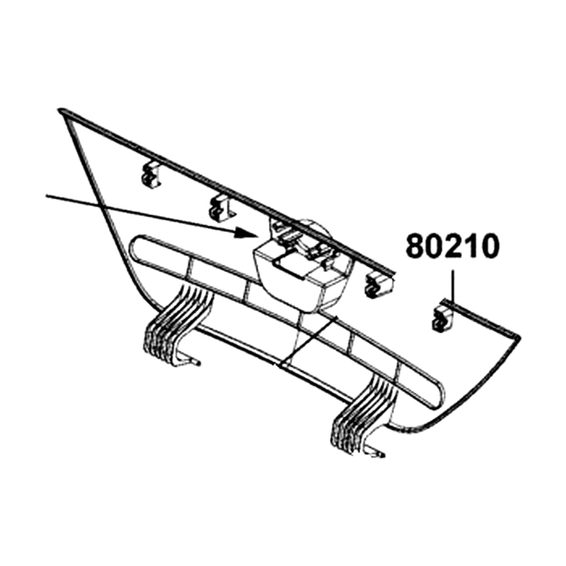 KYMCO Tail Gate Cover Lid 80210-AEE9-E00-HGR, part location on the factory exploded-view diagram