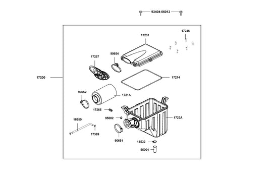 Clip B14.5 Tube — 95002-02150 — KYMCO exploded-view diagram