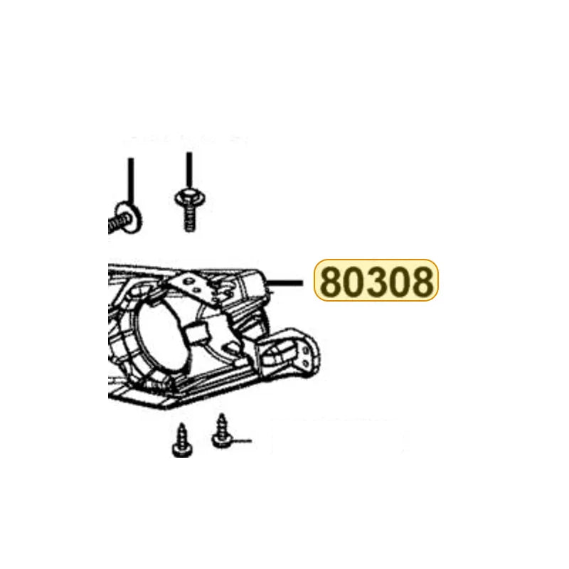 KYMCO Left Tail Light Cover (Black) 80308-AHA9-E00-N1R, part location on the factory exploded-view diagram