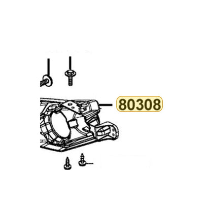 KYMCO Left Tail Light Cover (Black) 80308-AHA9-E00-N1R, part location on the factory exploded-view diagram