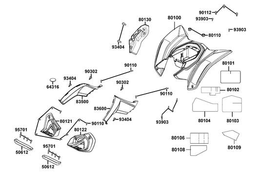 Rnfct Floor — 50612-LBA7-900 — KYMCO exploded-view diagram
