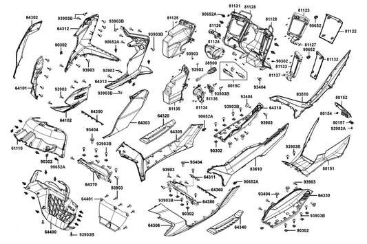 D.c. Latch Assy — 90652-BAB7-900 — KYMCO exploded-view diagram