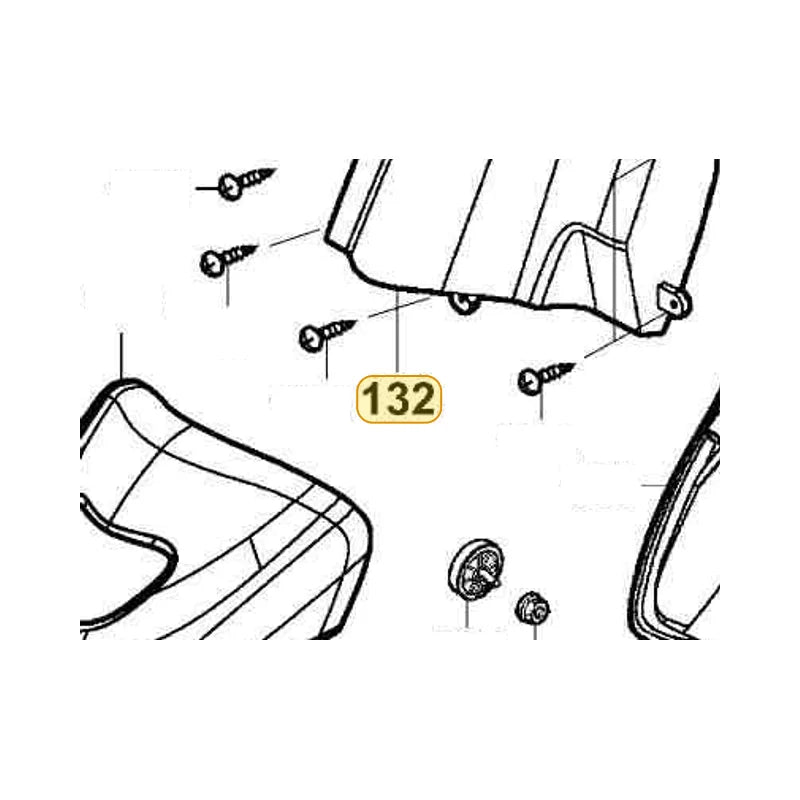KYMCO Leg Shield (Black) 81131-KHC4-900-N1R, part location on the factory exploded-view diagram
