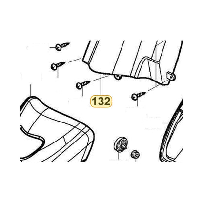 KYMCO Leg Shield (Black) 81131-KHC4-900-N1R, part location on the factory exploded-view diagram