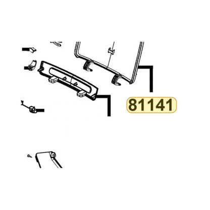 KYMCO Leg Shield 81141-LGR5-E10-BJP, part location on the factory exploded-view diagram