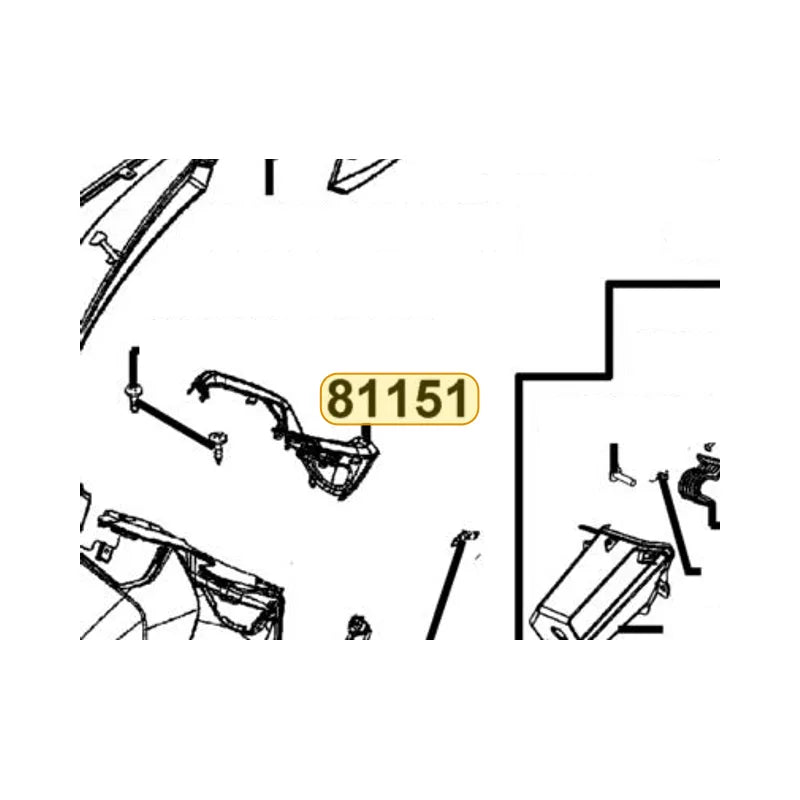 KYMCO Key Cover A 81151-ABD2-C00-91P, part location on the factory exploded-view diagram
