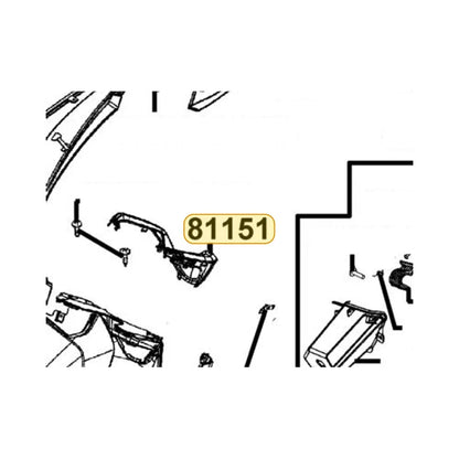 KYMCO Key Cover A 81151-ABD2-C00-91P, part location on the factory exploded-view diagram