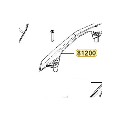 KYMCO Right Rear Carrier 81200-LGC6-E00-JZP, part location on the factory exploded-view diagram