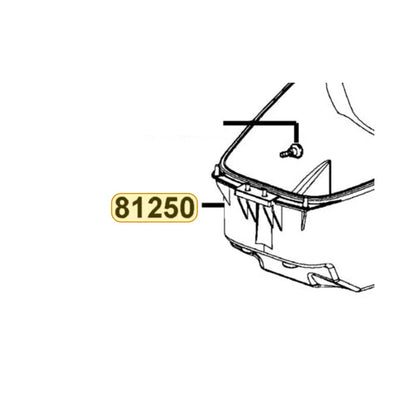 KYMCO Luggage Box (Black) 81250-LCB9-C10-N1R, part location on the factory exploded-view diagram