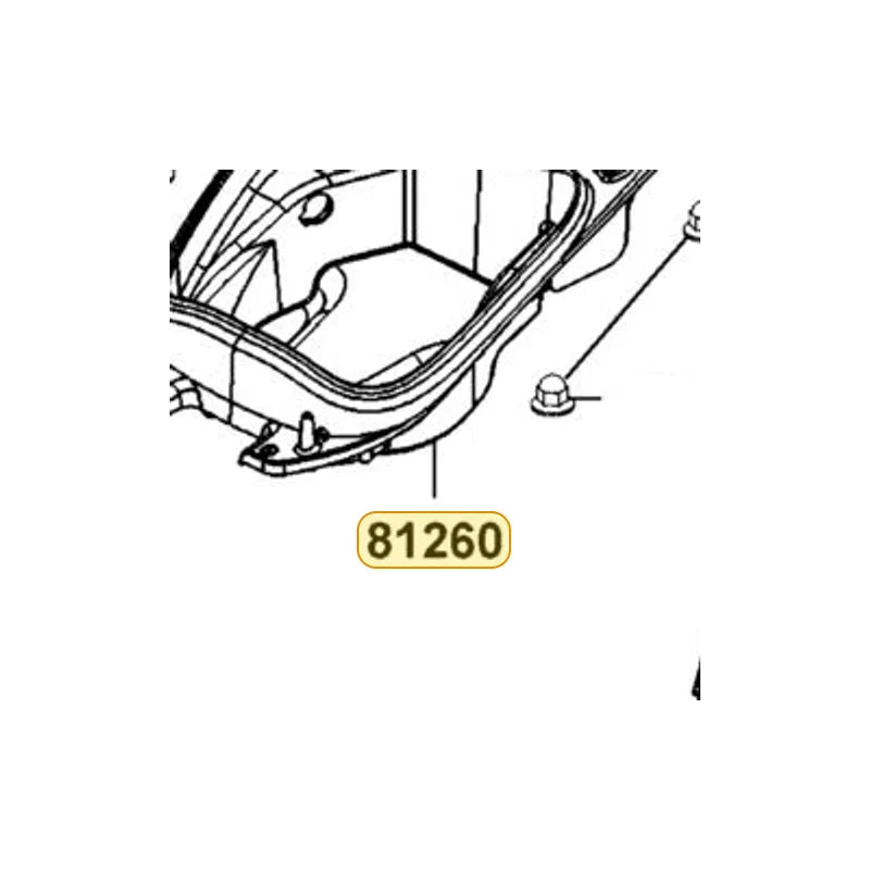 KYMCO Luggage Box Assembly 81260-LGE5-M30, part location on the factory exploded-view diagram