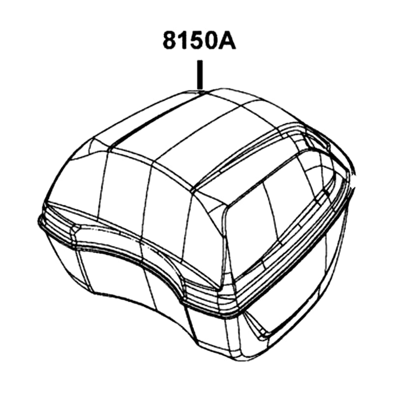 KYMCO Rear Box Assembly 8150A-LGR5-E10-R9P, part location on the factory exploded-view diagram