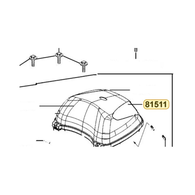 KYMCO Right Rear Box Up Lens 81511-LGE5-E00, part location on the factory exploded-view diagram