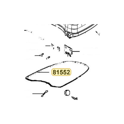 KYMCO Seal Rubber 81552-LGE5-E00, part location on the factory exploded-view diagram