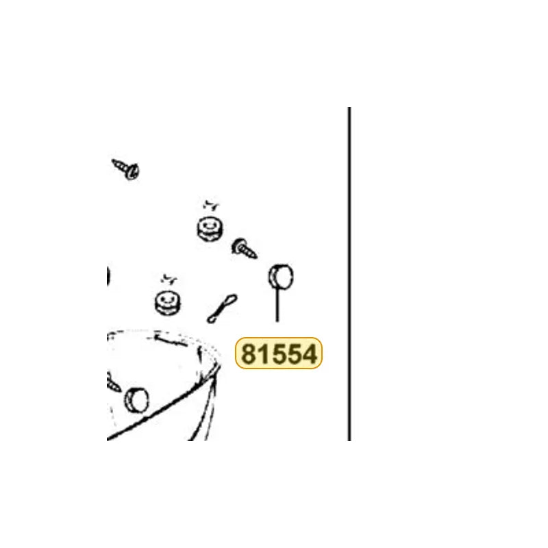 KYMCO Hinge 81554-LGE5-E00, part location on the factory exploded-view diagram
