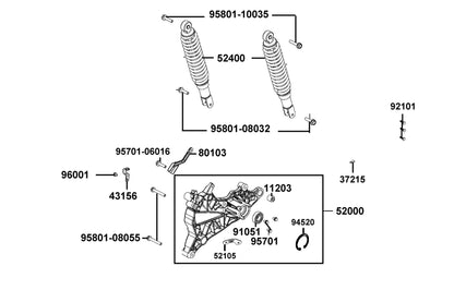 Cir Clip In 40 — 94520-40000 — KYMCO exploded-view diagram