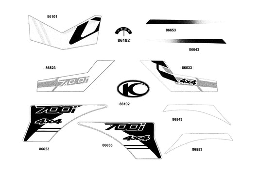 Stripe B R Fender Fr — 86543-AGA6-M30-T02 — KYMCO exploded-view diagram