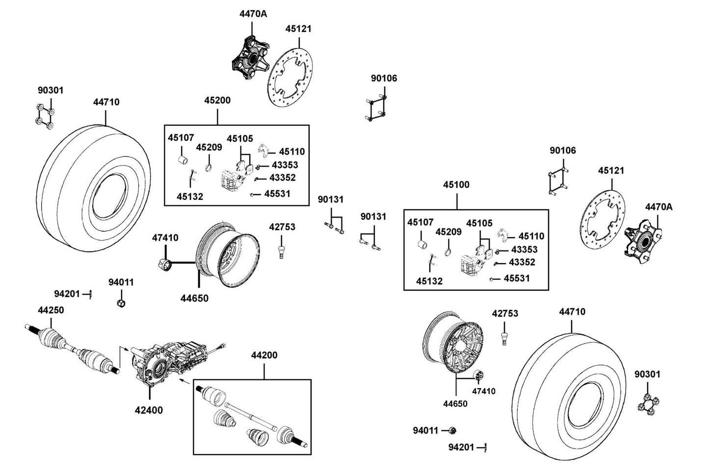 E-lock Gearcase Front 3.6 — 42400-LKA8-500 — KYMCO exploded-view diagram
