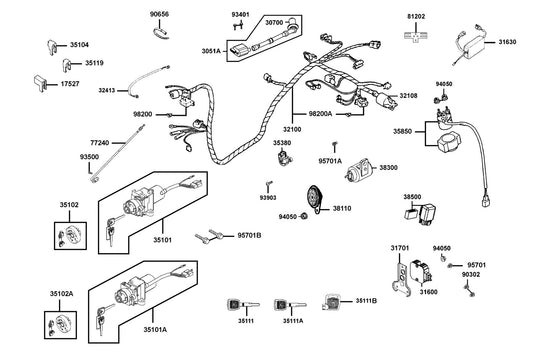 Blade Fuse 15A — 98200-31500 — KYMCO exploded-view diagram