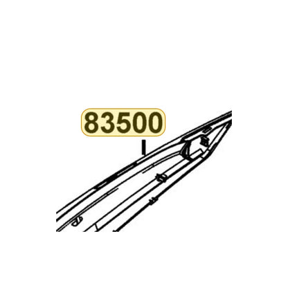 KYMCO Right Body Cover 83500-ABD2-305-CG2, part location on the factory exploded-view diagram