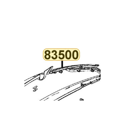 KYMCO Right Body Cover (Apple Green) 83500-AEA7-M30-SCP, part location on the factory exploded-view diagram