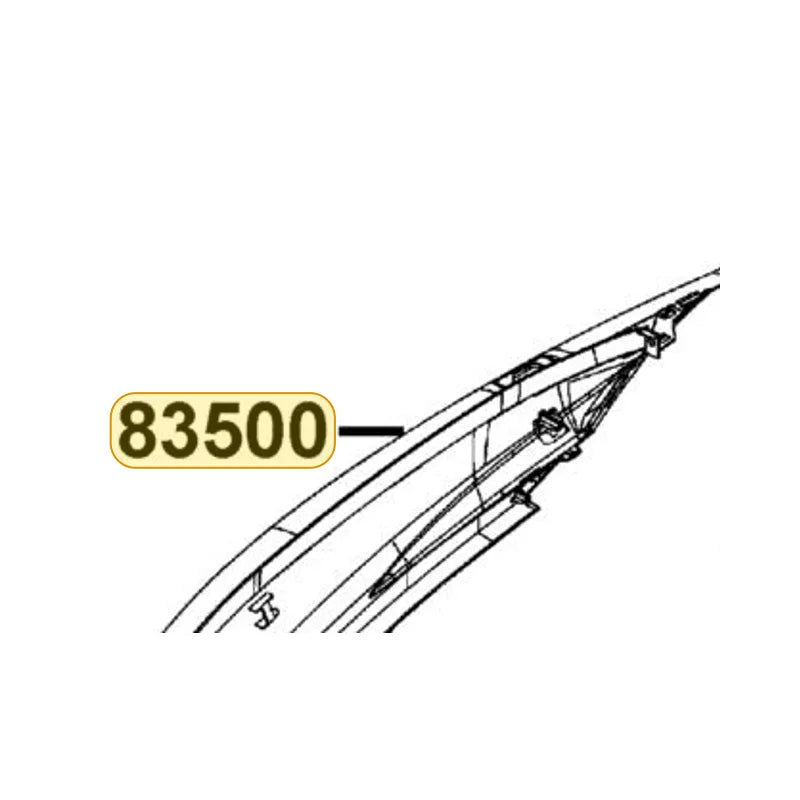 KYMCO Right Body Cover 83500-AEB9-E00-79P, part location on the factory exploded-view diagram