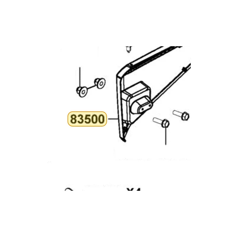 KYMCO Right Rear Fender Panel 83500-ALE8-600-EVP, part location on the factory exploded-view diagram