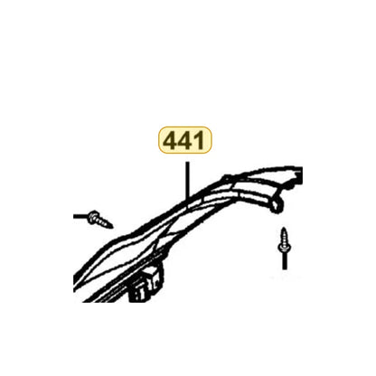KYMCO Right Body Cover 83500-KHC4-900-BHP, part location on the factory exploded-view diagram
