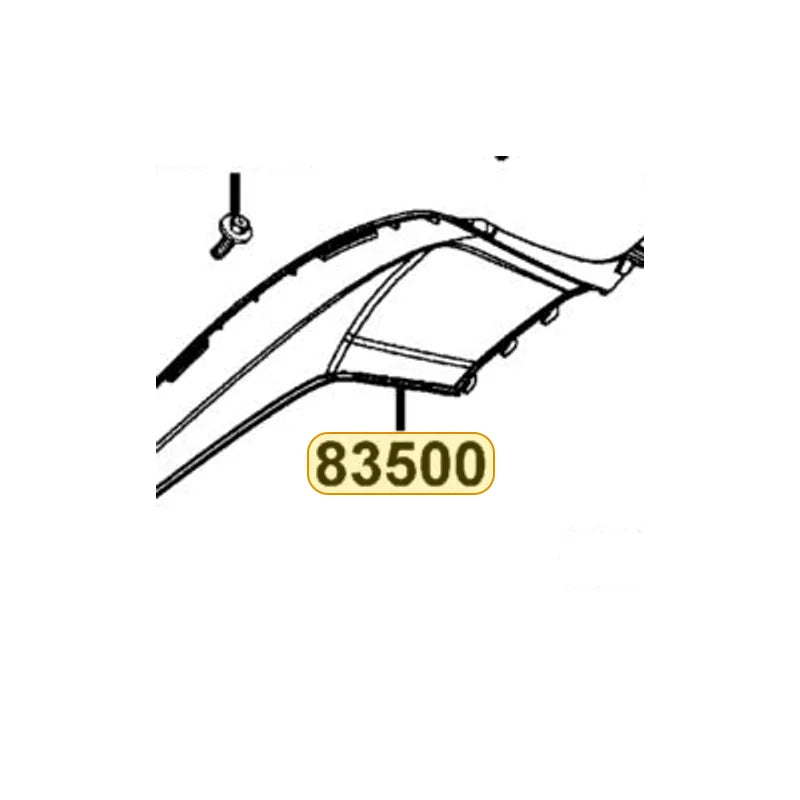 KYMCO Right Side Cover 83500-LBA7-910-E4R, part location on the factory exploded-view diagram