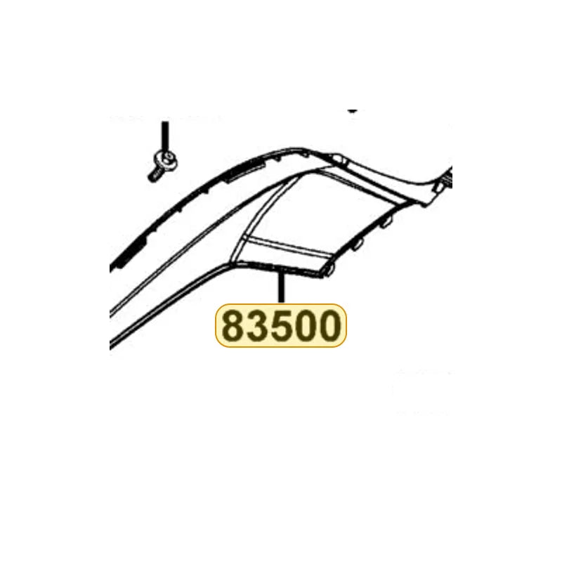 KYMCO Right Side Cover (Black) 83500-LBA7-910-N1R, part location on the factory exploded-view diagram