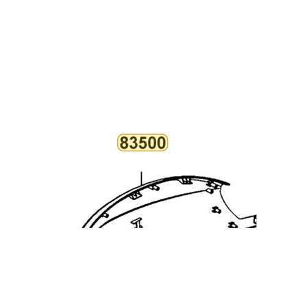 KYMCO Cover. Right Body 83500-LEA2-900-JBP, part location on the factory exploded-view diagram