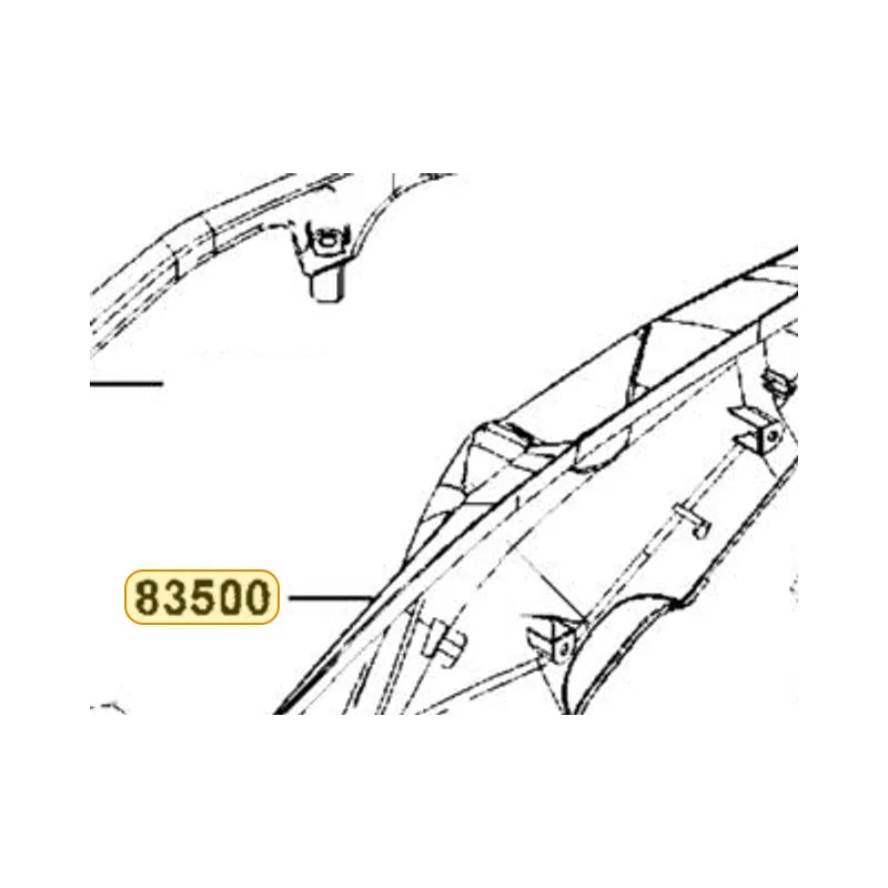 KYMCO Right Body Cover 83500-LGC6-E00-JZP, part location on the factory exploded-view diagram