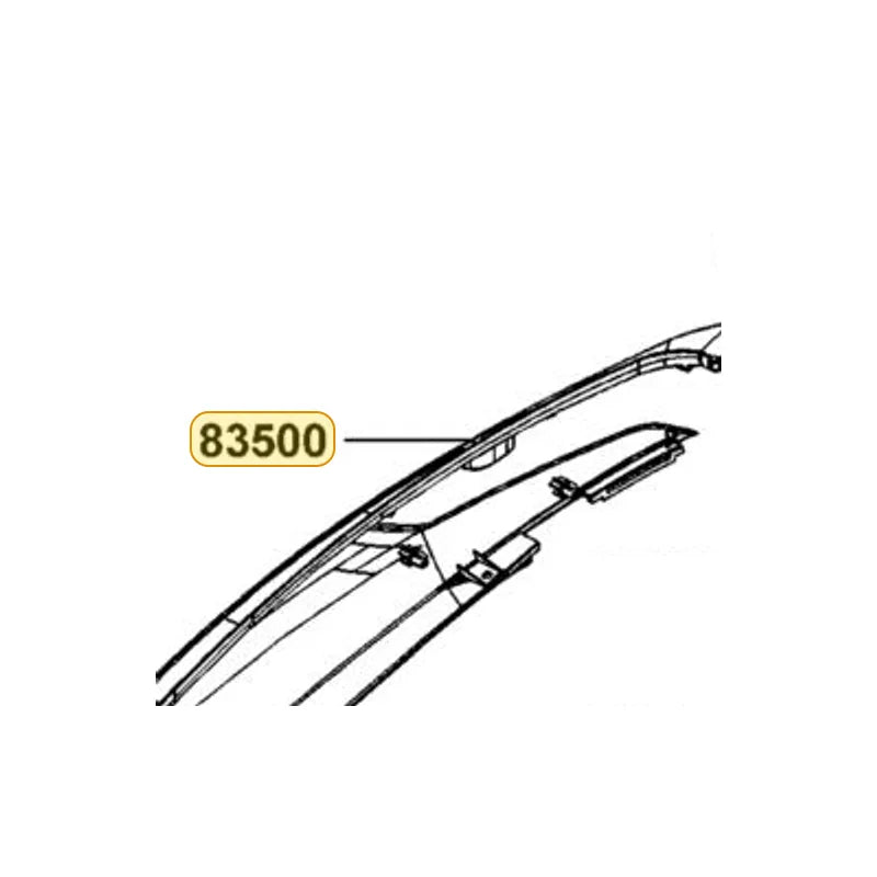 KYMCO Right Body Cover (Mat White) 83500-LGE5-E00-J8P, part location on the factory exploded-view diagram