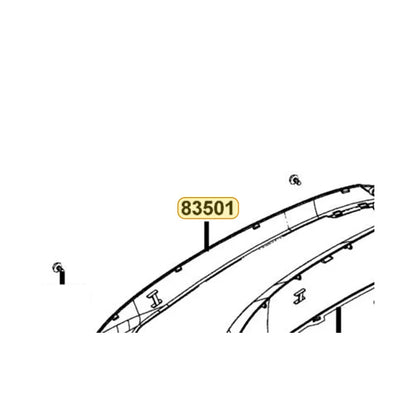 KYMCO Mold Right Side 83501-LGR5-E10-17P, part location on the factory exploded-view diagram