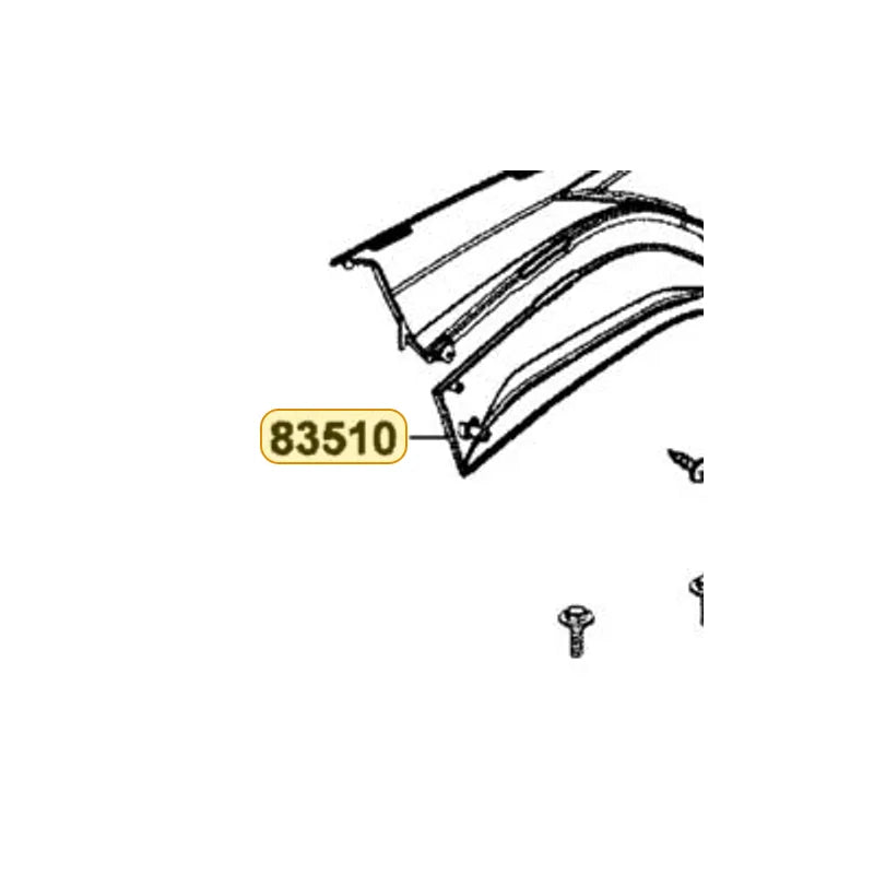 KYMCO Right Side Black Cover B (Black) 83510-LGN5-E00-N1R, part location on the factory exploded-view diagram