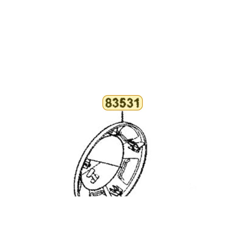 KYMCO Board Right Lid 83531-AGJ5-E00-J2P, part location on the factory exploded-view diagram