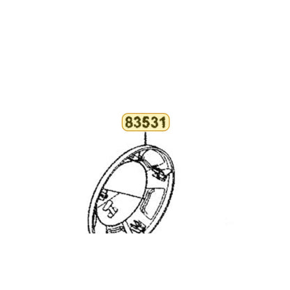 KYMCO Board Right Lid 83531-AGJ5-E00-J2P, part location on the factory exploded-view diagram