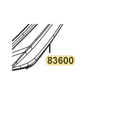 KYMCO Left Body Cover 83600-ABD2-305-D4L, part location on the factory exploded-view diagram