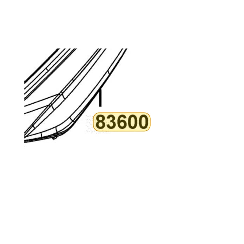 KYMCO Left Body Cover 83600-ABD2-C00-66P, part location on the factory exploded-view diagram