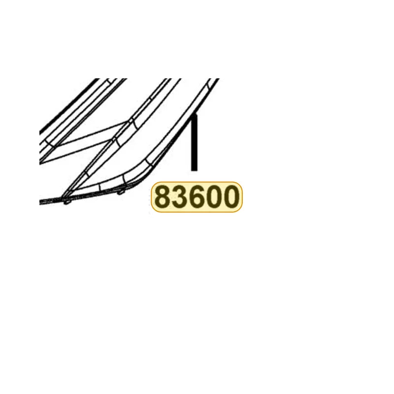 KYMCO Left Body Cover 83600-ABD2-C00-85P, part location on the factory exploded-view diagram