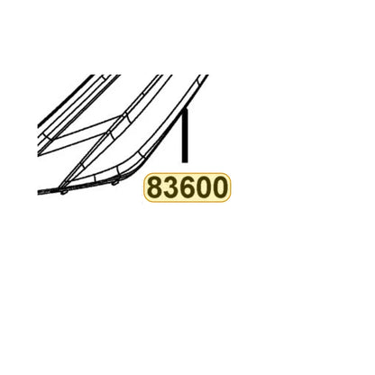 KYMCO Left Body Cover 83600-ABD2-C00-NYP, part location on the factory exploded-view diagram