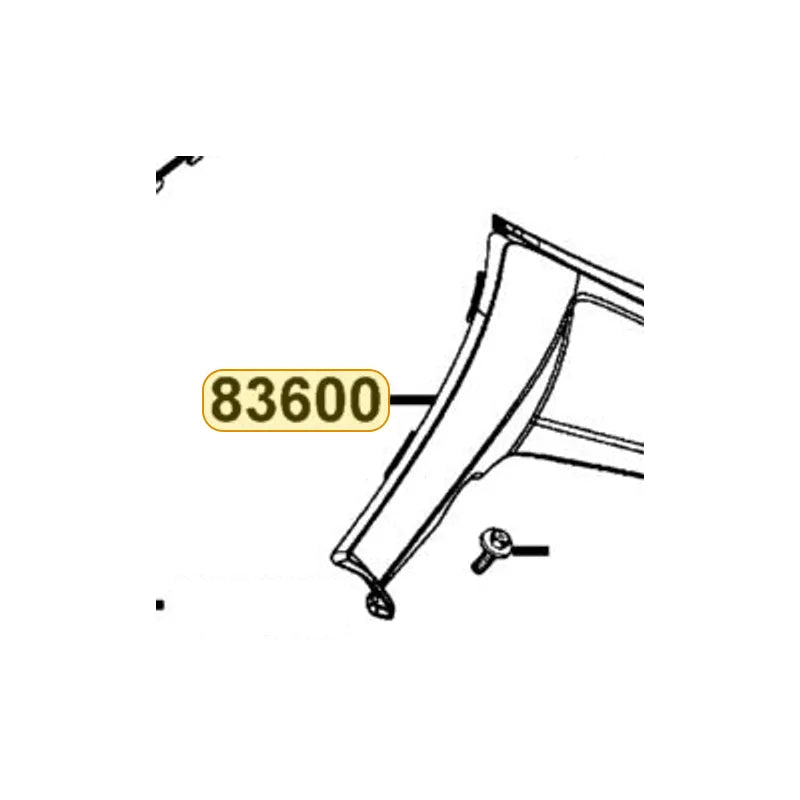 KYMCO Left Side Cover 83600-ADC6-E76-HJP, part location on the factory exploded-view diagram