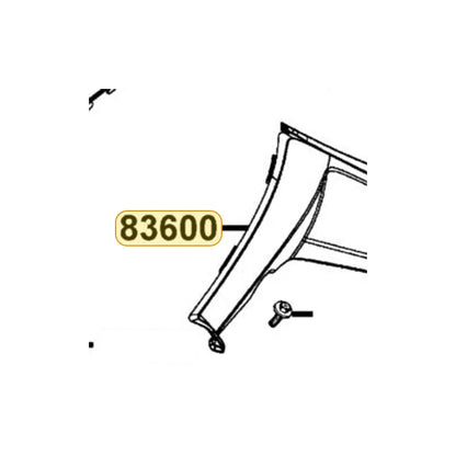 KYMCO Left Side Cover 83600-ADC6-E76-HJP, part location on the factory exploded-view diagram